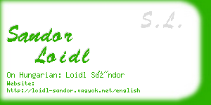 sandor loidl business card